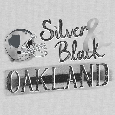 Damen T-Shirt - Silver & Black - Oakland