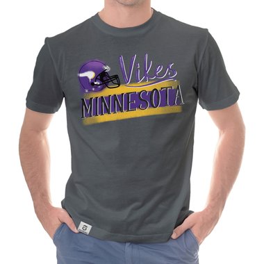 Herren T-Shirt - Vikes - Minnesota trkis-lila XXXL