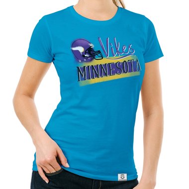 Damen T-Shirt - Vikes - Minnesota saphir-lila XXL