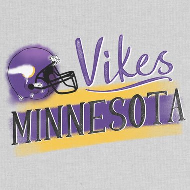 Damen T-Shirt - Vikes - Minnesota saphir-lila XXL