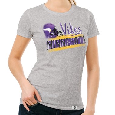 Damen T-Shirt - Vikes - Minnesota saphir-lila XXL