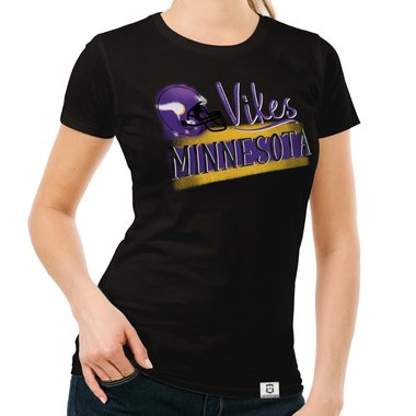 Damen T-Shirt - Vikes - Minnesota saphir-lila XXL