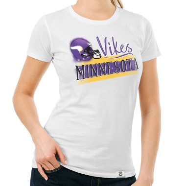 Damen T-Shirt - Vikes - Minnesota saphir-lila XXL