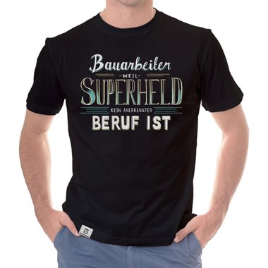 Herren T-Shirt - Bauarbeiter - Superheld