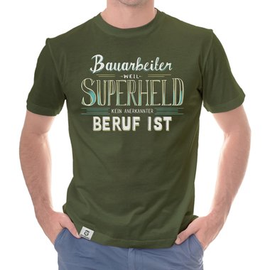 Herren T-Shirt - Bauarbeiter - Superheld