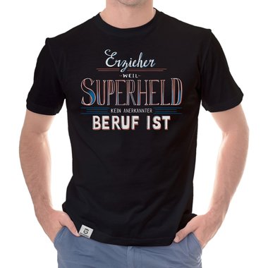 Herren T-Shirt - Erzieher - Superheld