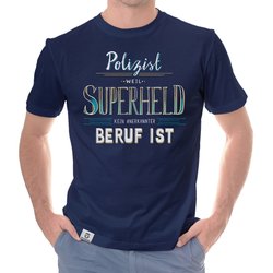 Herren T-Shirt - Polizist - Superheld