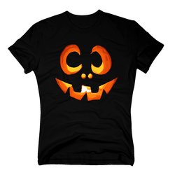 T-Shirt Halloween Kürbis-Gesicht