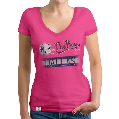Damen T-Shirt V-Ausschnitt - The Boys - Dallas gelb-grau XXL
