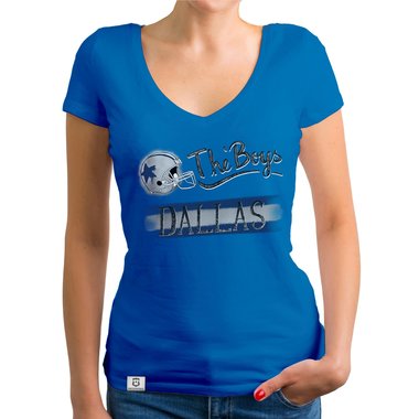 Damen T-Shirt V-Ausschnitt - The Boys - Dallas gelb-grau XXL
