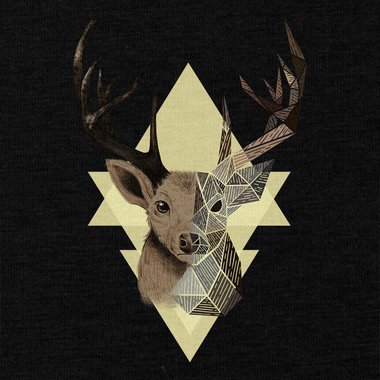 Herren T-Shirt - Hirsch Grafikstyle