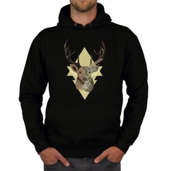 Herren Hoodie - Hirsch Grafikstyle