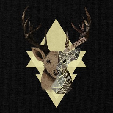 Damen T-Shirt - Hirsch Grafikstyle