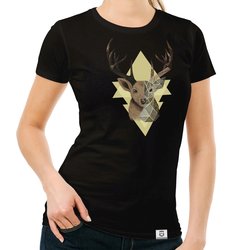 Damen T-Shirt - Hirsch Grafikstyle