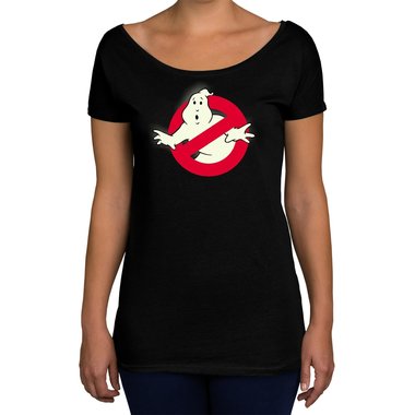 Damen T-Shirt U-Boot-Ausschnitt - Ghost Busters - Glow