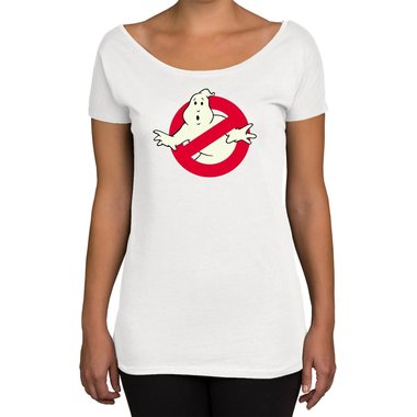 Damen T-Shirt U-Boot-Ausschnitt - Ghost Busters - Glow