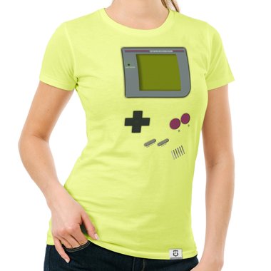 Damen T-Shirt - Gaming Classic gelb-grau XXL