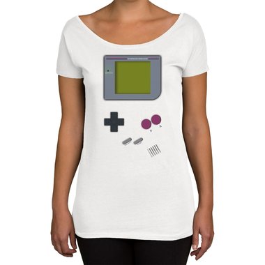 Damen T-Shirt U-Boot-Ausschnitt - Gaming Classic oliv-grau XS