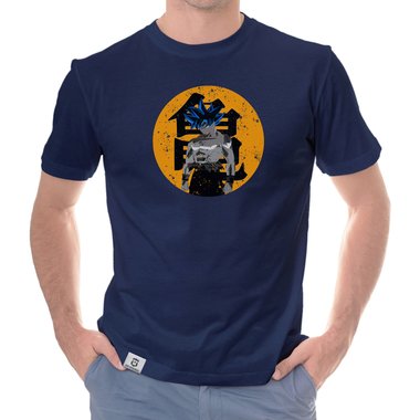 Herren T-Shirt - Goku dunkelblau-orange S
