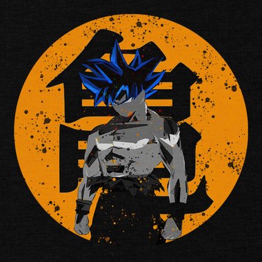 Herren T-Shirt - Goku dunkelblau-orange S