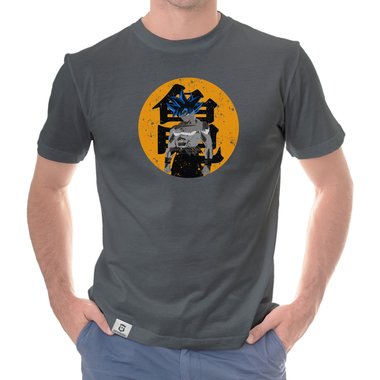 Herren T-Shirt - Goku dunkelblau-orange S