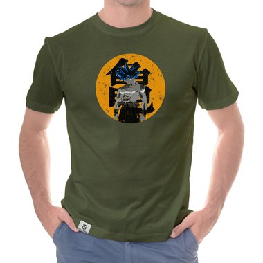 Herren T-Shirt - Goku dunkelblau-orange S