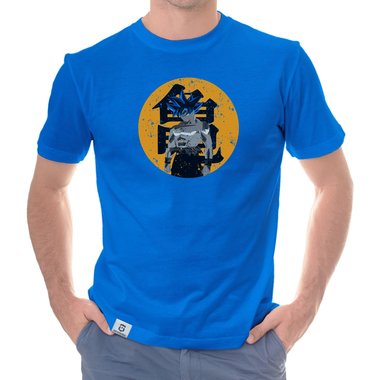 Herren T-Shirt - Goku dunkelblau-orange S
