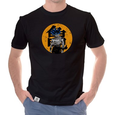 Herren T-Shirt - Goku dunkelblau-orange S