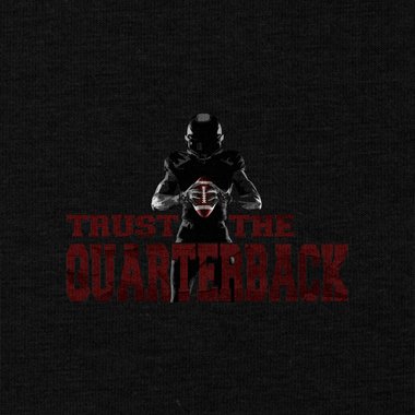 Herren T-Shirt - Trust the Quarterback trkis-rot XXXL