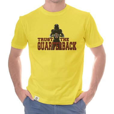 Herren T-Shirt - Trust the Quarterback trkis-rot XXXL