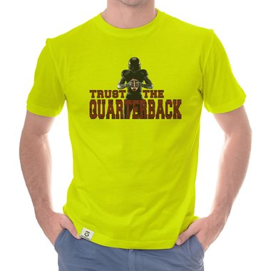 Herren T-Shirt - Trust the Quarterback trkis-rot XXXL