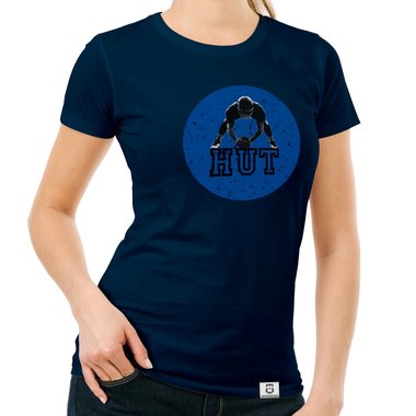 Damen T-Shirt - Football - Hut dunkelblau-blau S