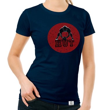 Damen T-Shirt - Football - Hut dunkelblau-blau S