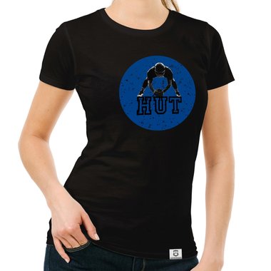 Damen T-Shirt - Football - Hut dunkelblau-blau S