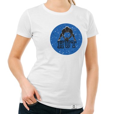 Damen T-Shirt - Football - Hut dunkelblau-blau S