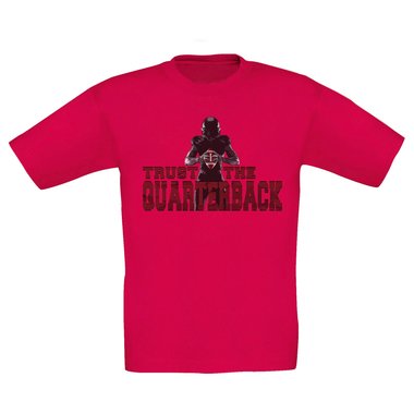 Kinder T-Shirt - Trust the Quarterback weiss-rot 152-164