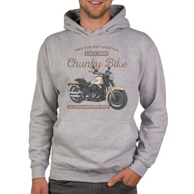 Herren Hoodie - Chunky Bike - Since 1990 schwarz-weiss 5XL