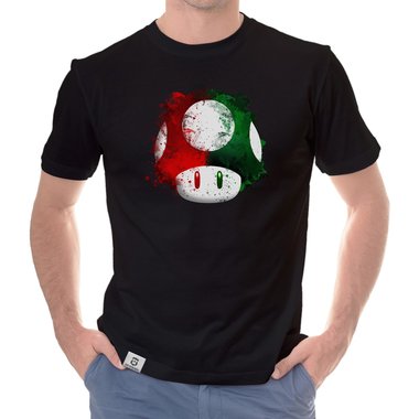 Herren T-Shirt - Super Mario - Pilz weiss-rot 5XL
