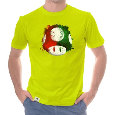 Herren T-Shirt - Super Mario - Pilz weiss-rot 5XL