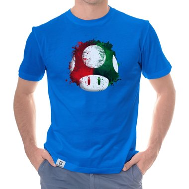 Herren T-Shirt - Super Mario - Pilz weiss-rot 5XL