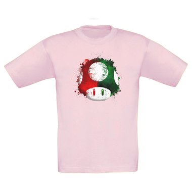 Kinder T-Shirt - Super Mario - Pilz dunkelblau-rot 98-104