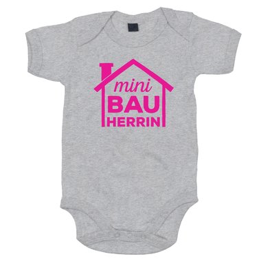 Baby Body - Mini Bauherrin dunkelblau-fuchsia 50-62