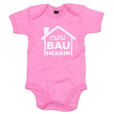 Baby Body - Mini Bauherrin dunkelblau-fuchsia 50-62