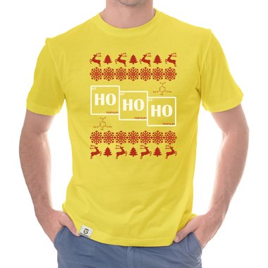 Herren T-Shirt - HO HO HO t�rkis-weiss XXXL
