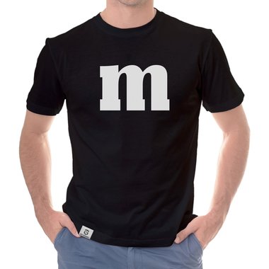 Herren T-Shirt - M und M dunkelblau-weiss S