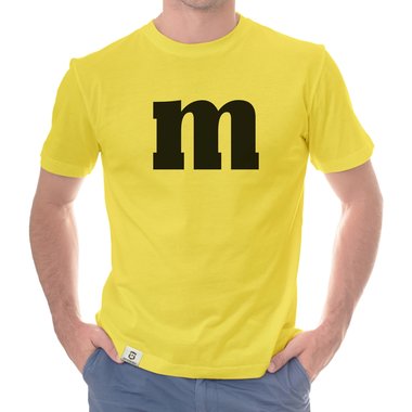Herren T-Shirt - M und M dunkelblau-weiss S