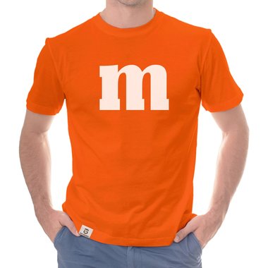 Herren T-Shirt - M und M dunkelblau-weiss S