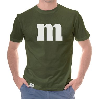 Herren T-Shirt - M und M dunkelblau-weiss S