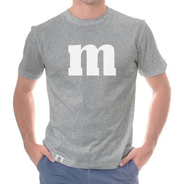 Herren T-Shirt - M und M dunkelblau-weiss S
