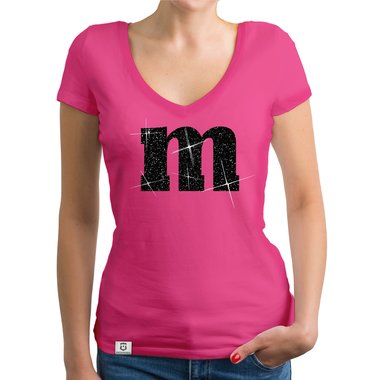 Damen T-Shirt V-Ausschnitt - M und M